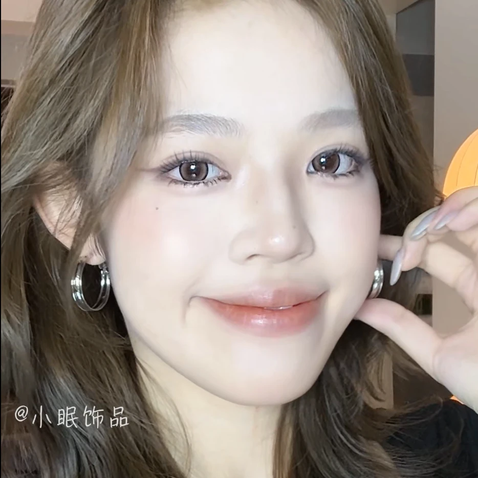 纯铜耳饰 爱自由！简约高级感宽边圈圈耳环女2025新款爆款耳钉气质