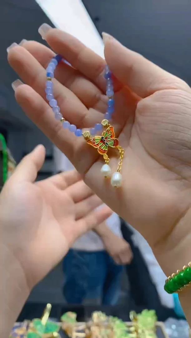 【闪购商品】翡翠耳饰合金169翡翠锁骨链