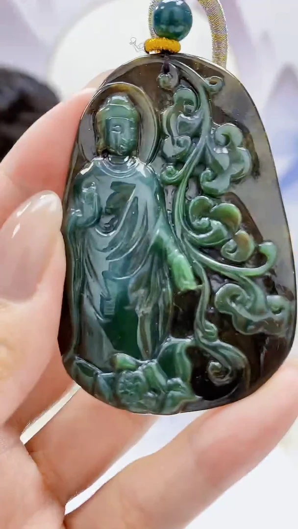 定制翡翠未镶嵌5145MM-毛货挂件70