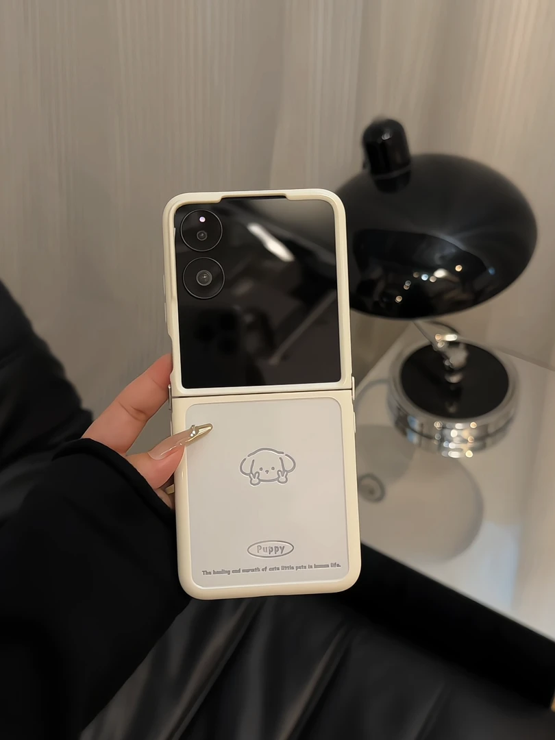 （小米mixflip系列）折叠奶油适用小米mixflip手机壳比耶小狗小众女