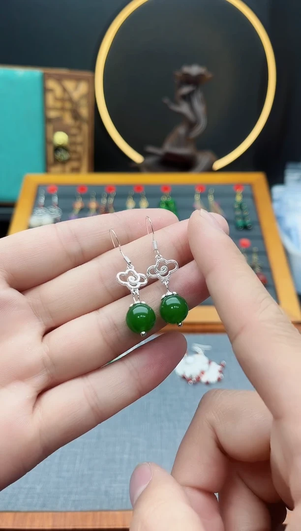 【闪购商品】玛瑙/玉髓耳钉银S925镶嵌532000