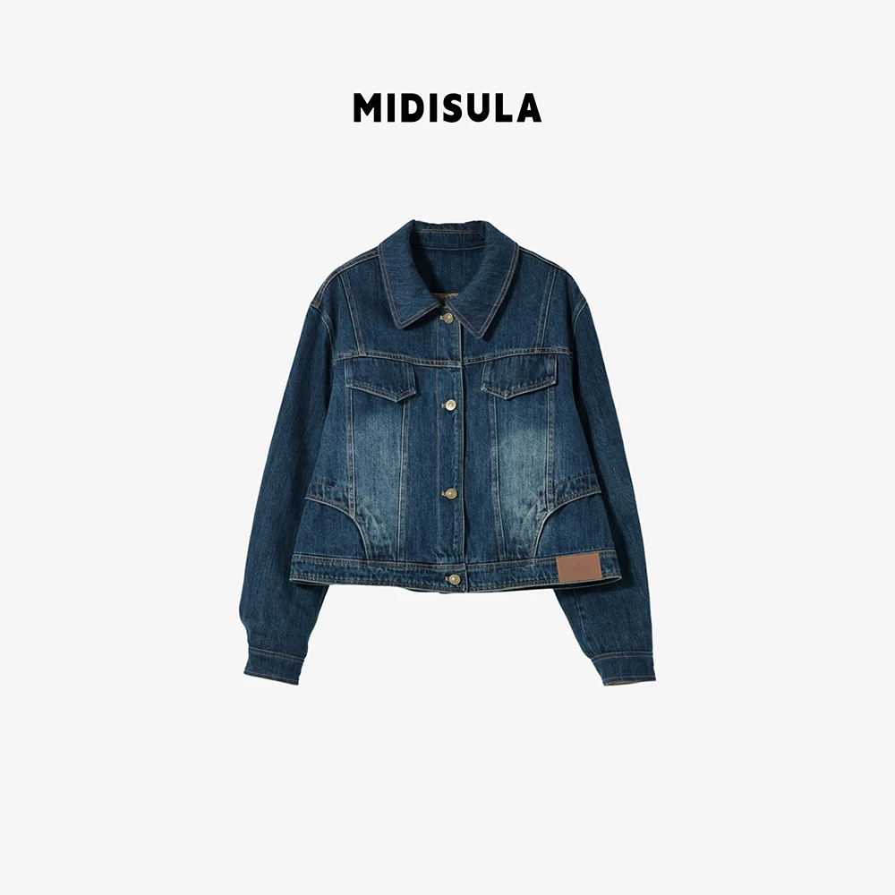 MDSL·欧货时尚复古INS风高级感宽松休闲羽绒牛仔外套#02500