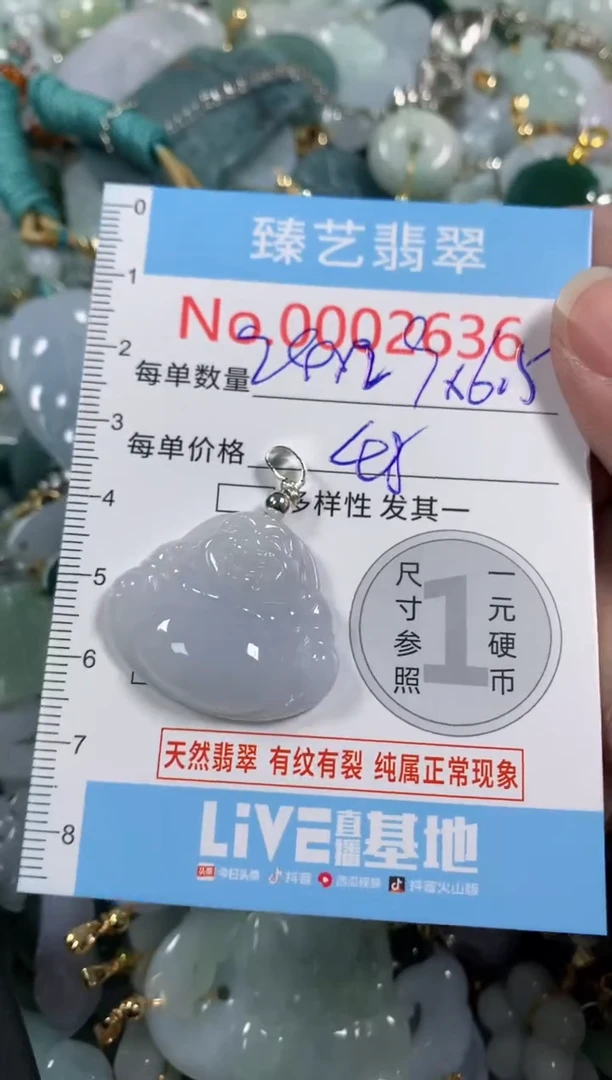 吊坠(不含链)未镶嵌翡翠2636