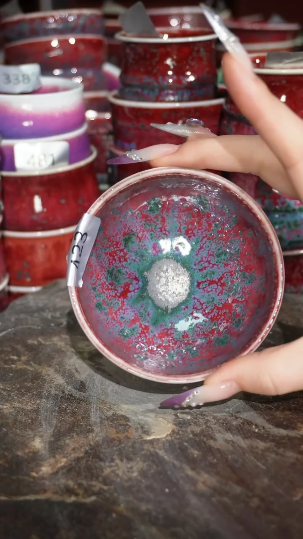 摆件陶精品窑变钧瓷茶器