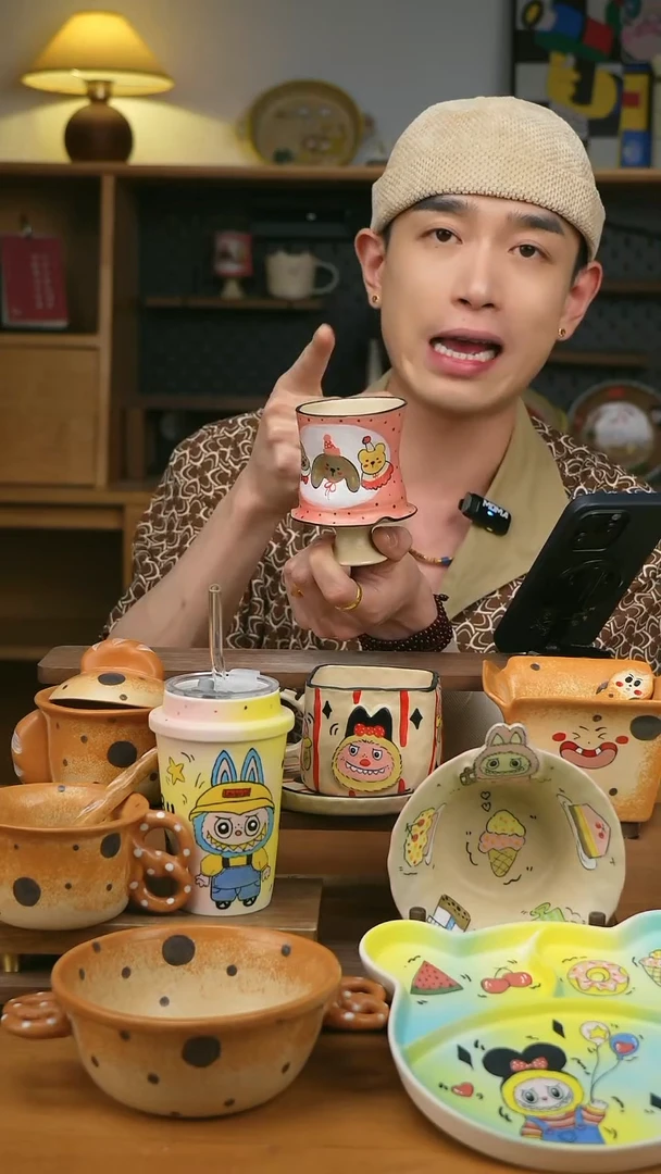 摆件景德镇可爱设计师款陶瓷