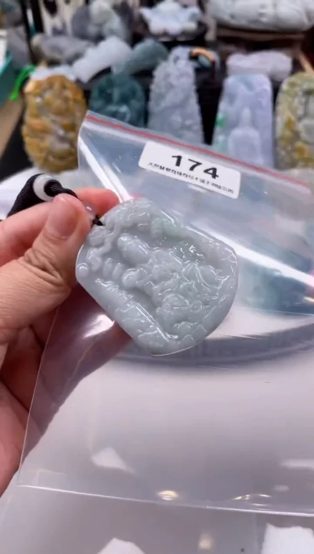 【闪购商品】翡翠颈饰未镶嵌天然缅甸A货翡翠174