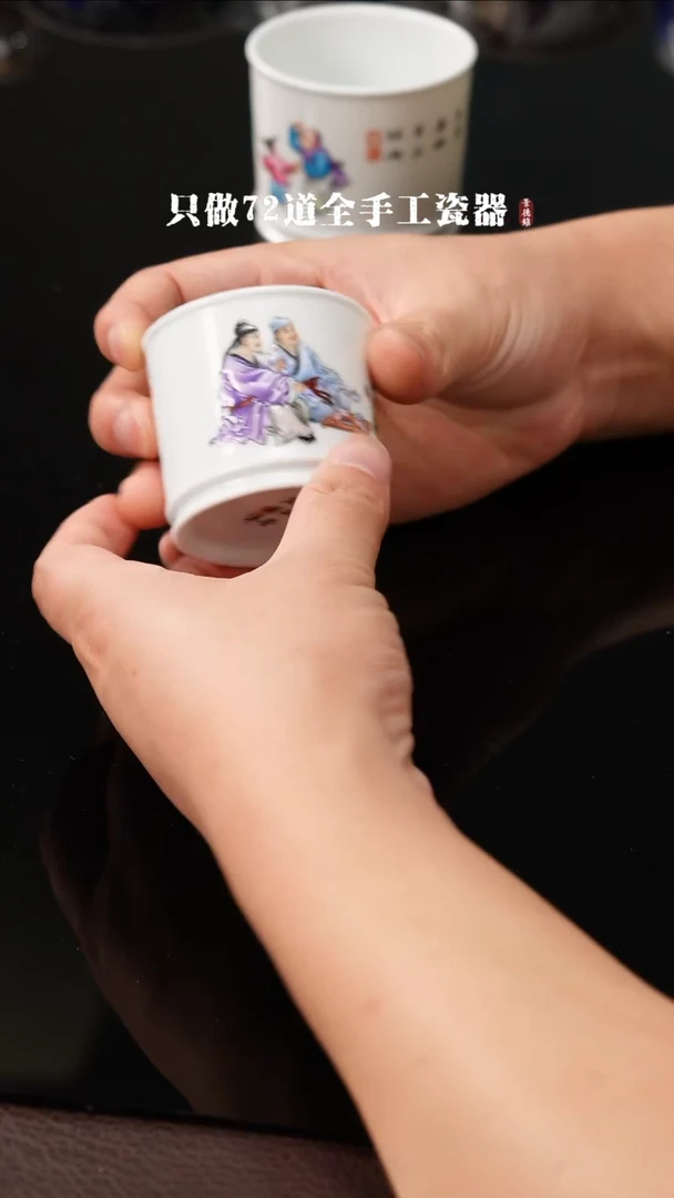 瓷片猪*丁景德镇手工手绘陶瓷