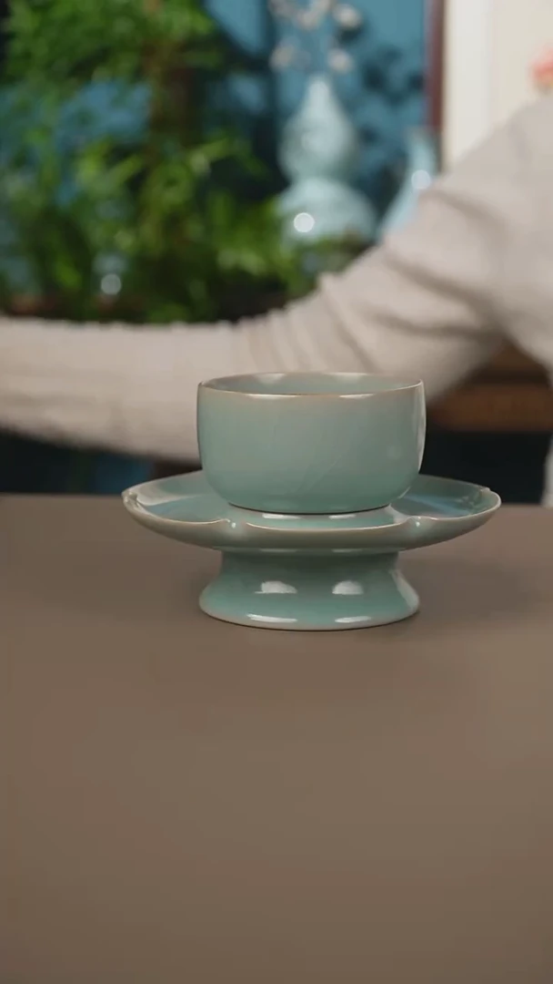 仿古罗汉葵口盏微暇