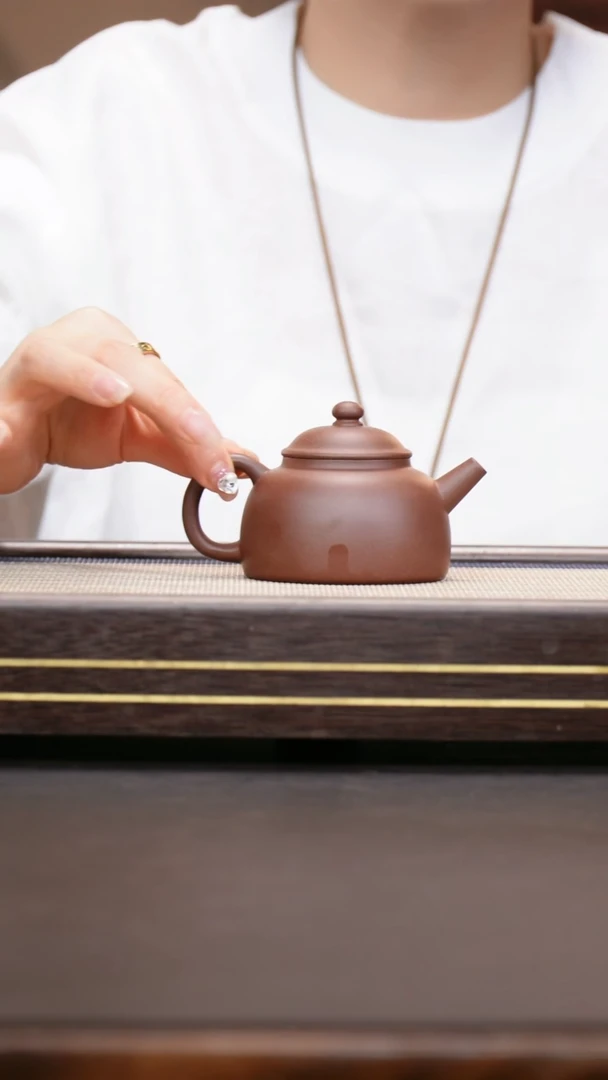 茶壶紫砂紫泥  百纳