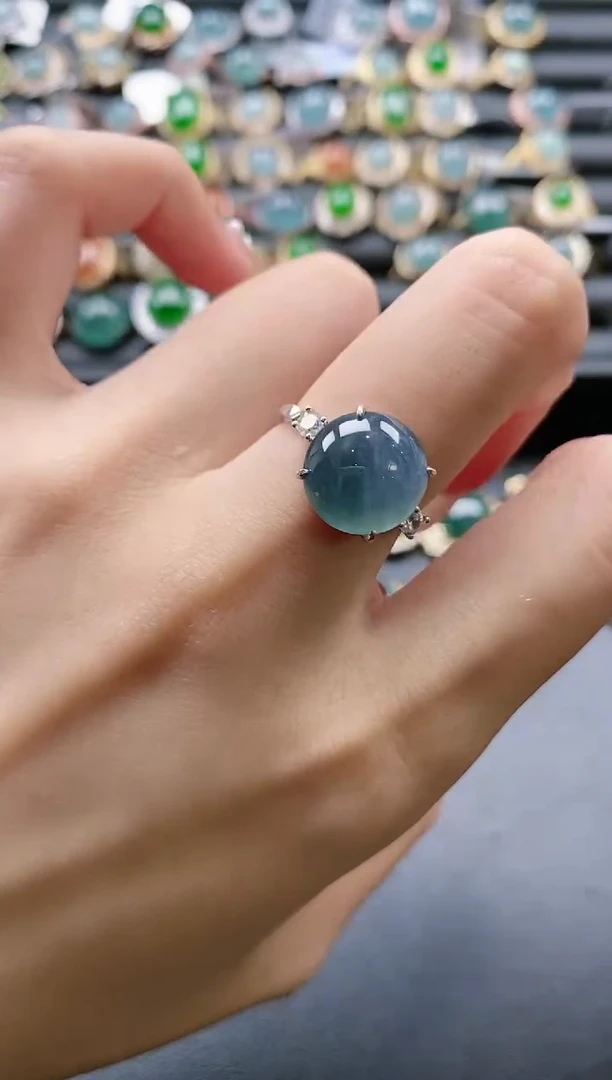 【闪购商品】翡翠戒指银S925镶嵌515111