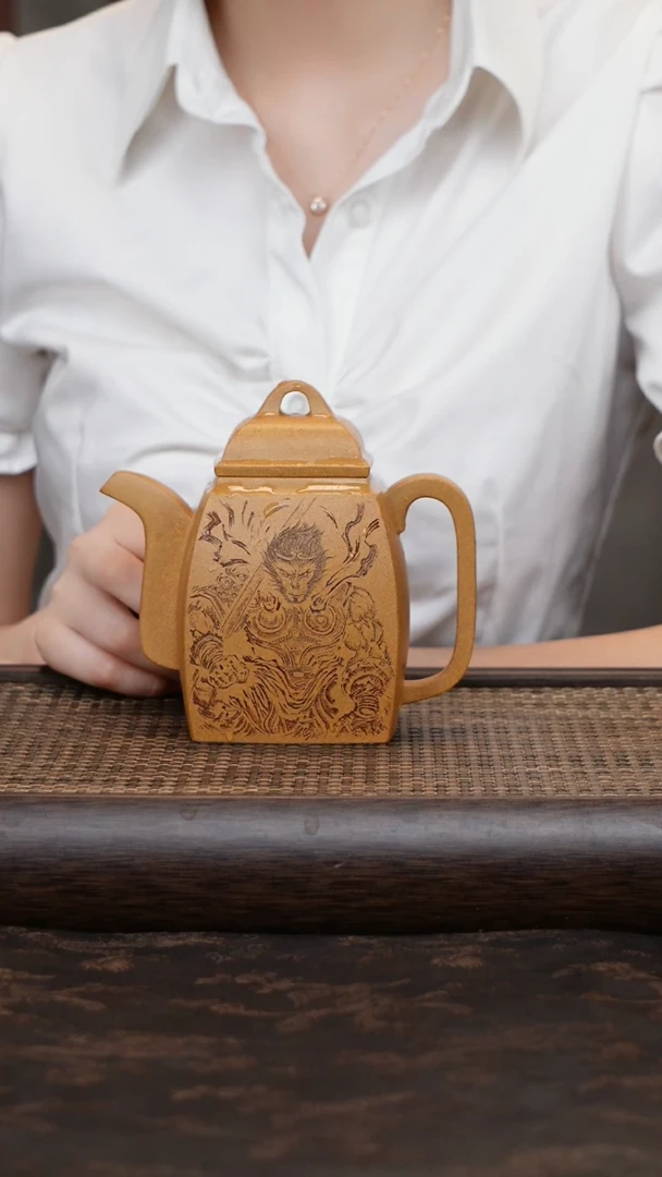 茶杯紫砂方壶悟空