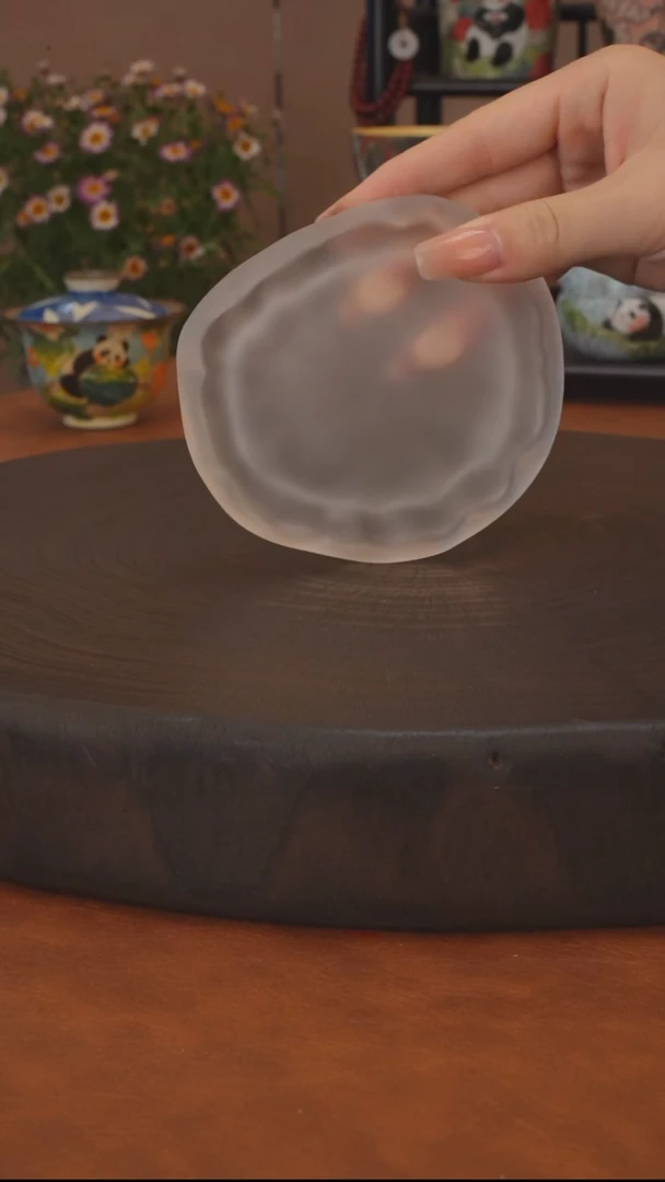 直播间福利 白色琉璃杯垫