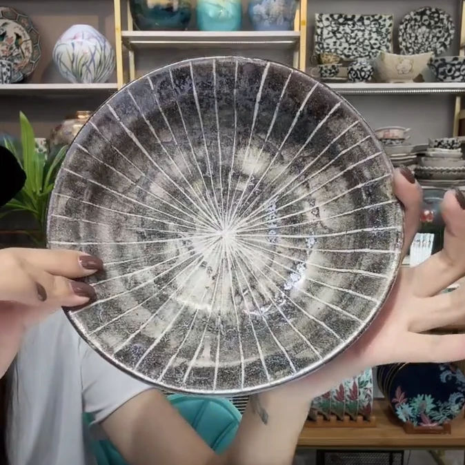 【单支】日本进口中恒连次鼠十草深盘19.5cm×18.5cm