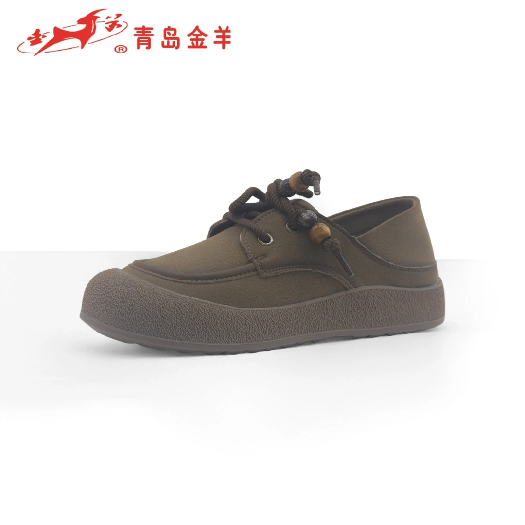 金羊复古风女鞋真皮软面超舒适博肯鞋乐福鞋