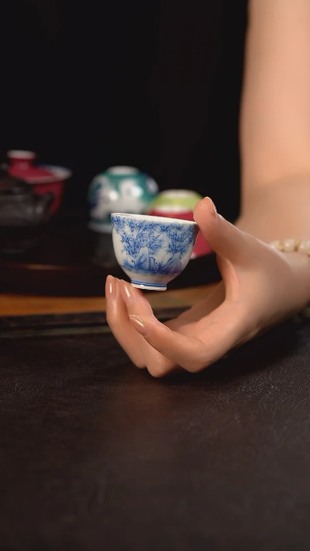 聚澜堂灵石竹子小直口杯