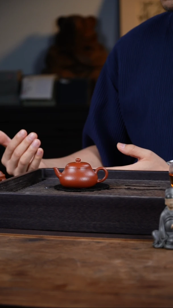 茶壶紫砂80cc 君德 梨皮大红袍