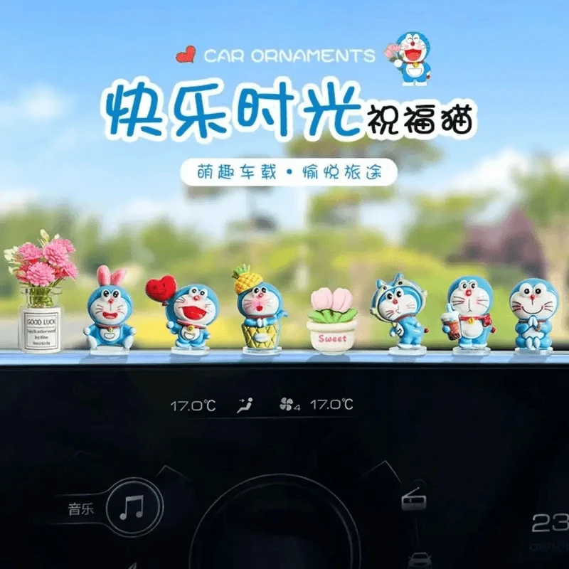 【车内可爱萌趣机器猫叮当猫摆件】可爱蓝胖子电动车治愈解压摆件