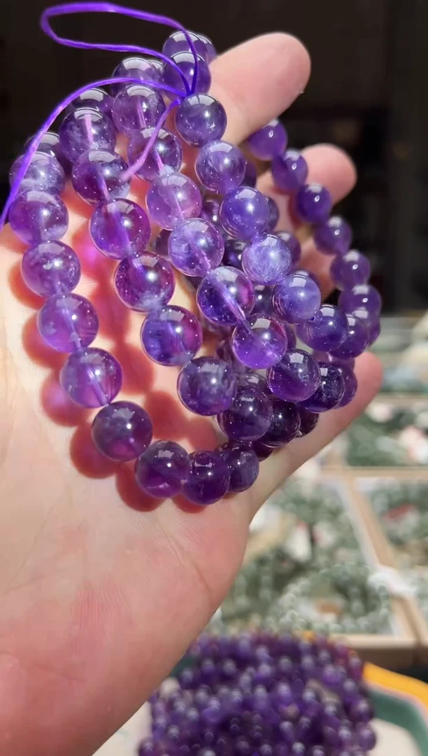 水晶手链未镶嵌紫兔毛手链 卡10-11+ 多样性发一