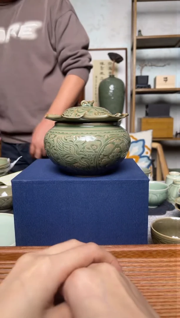 【闪购商品】其他王晓娜凤穿牡丹茶叶罐纯手工