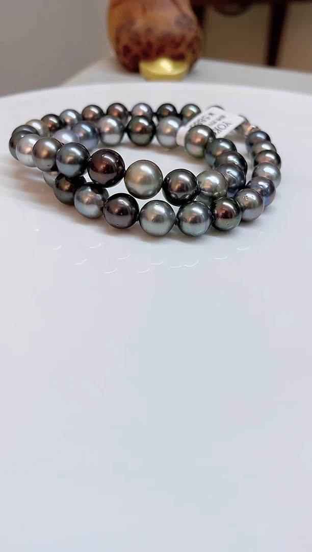 颈饰银S925镶嵌淡水珍珠9-11mm