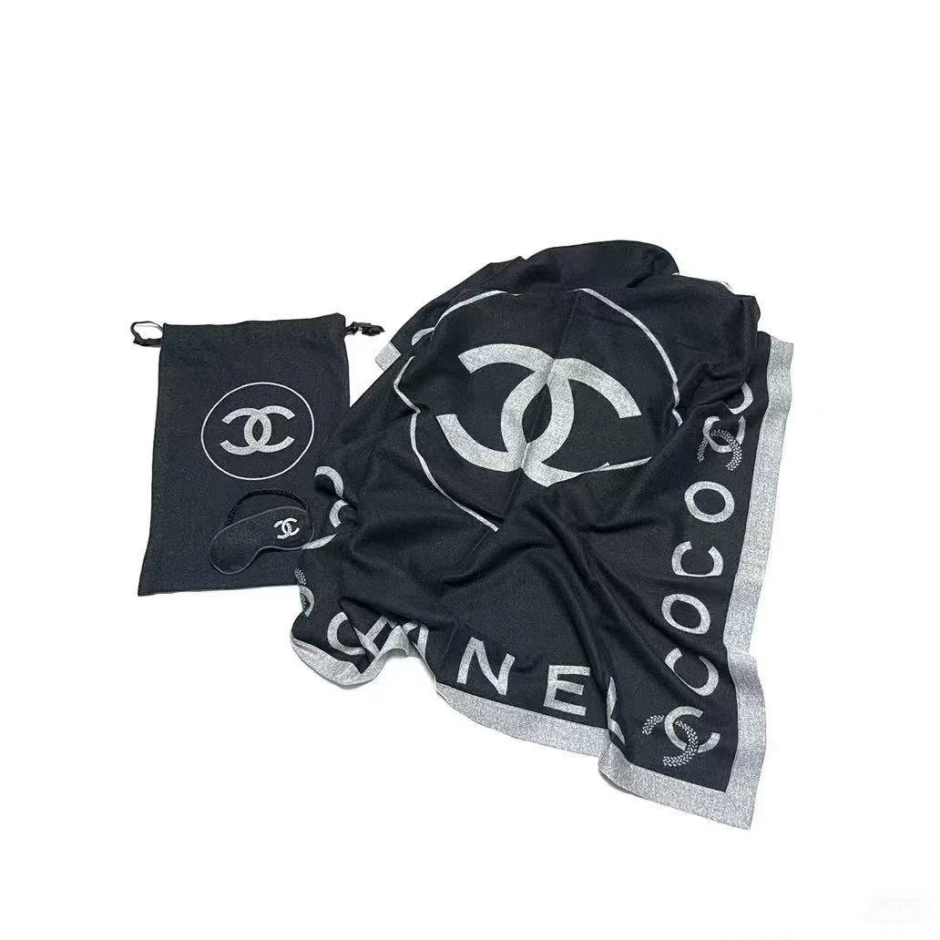 未使用 Chanel/香奈儿 汤/TP032447/披肩眼罩收纳袋 三件套