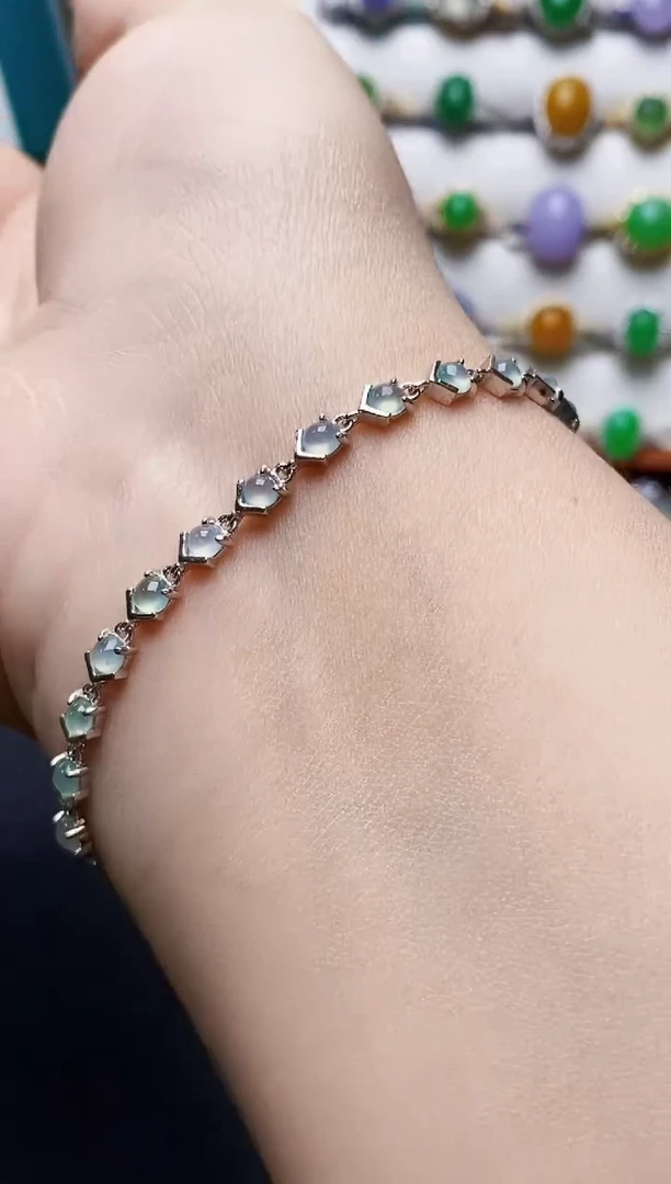 银S925镶嵌戒指翡翠0386