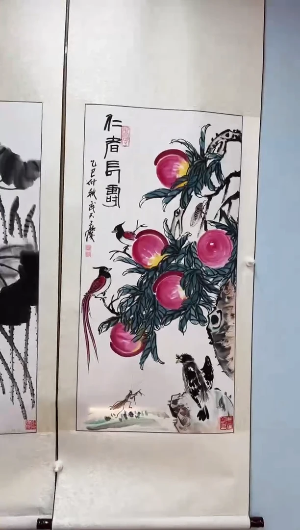 国画武天庆老师仁者长寿
