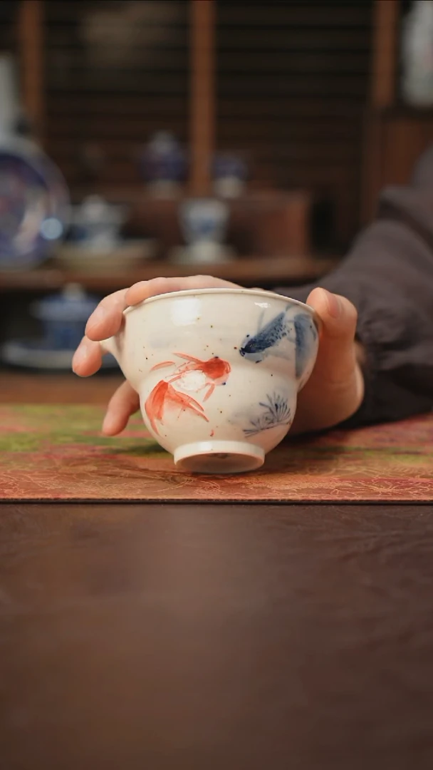 杯景德镇陶瓷杯碗柴烧多人
