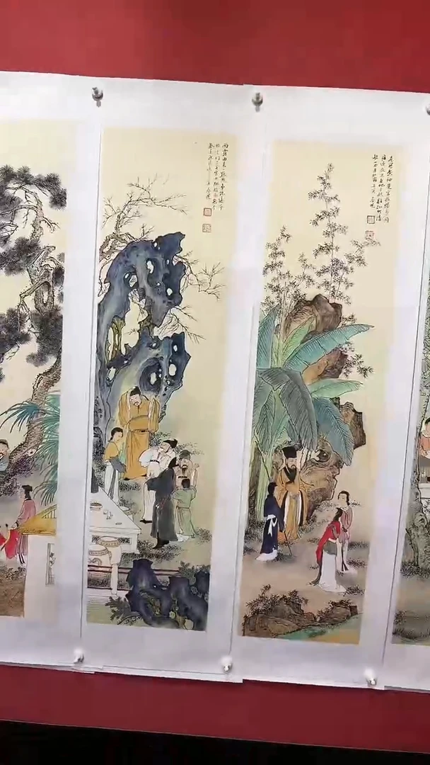 国画李春现/人物四条屏