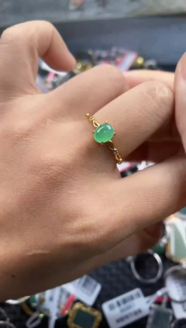 银S925镶嵌戒指翡翠333    4