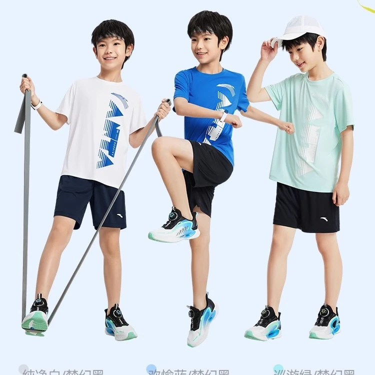 【安踏儿童】卡通动漫套头常规夏季纯色套装服装大童A352425722