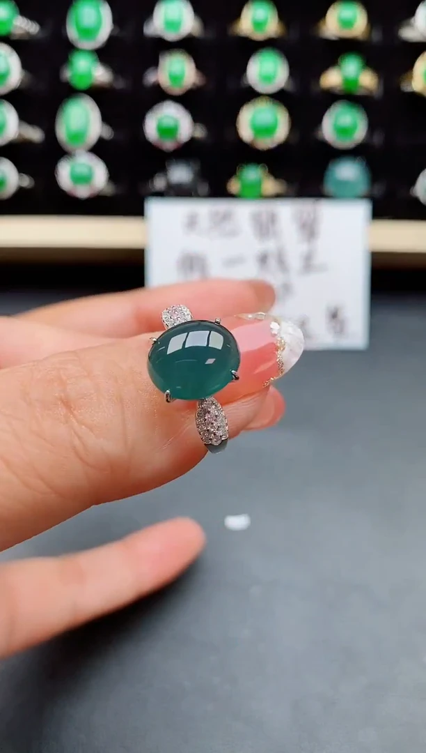 【闪购商品】翡翠戒指银S925镶嵌805800