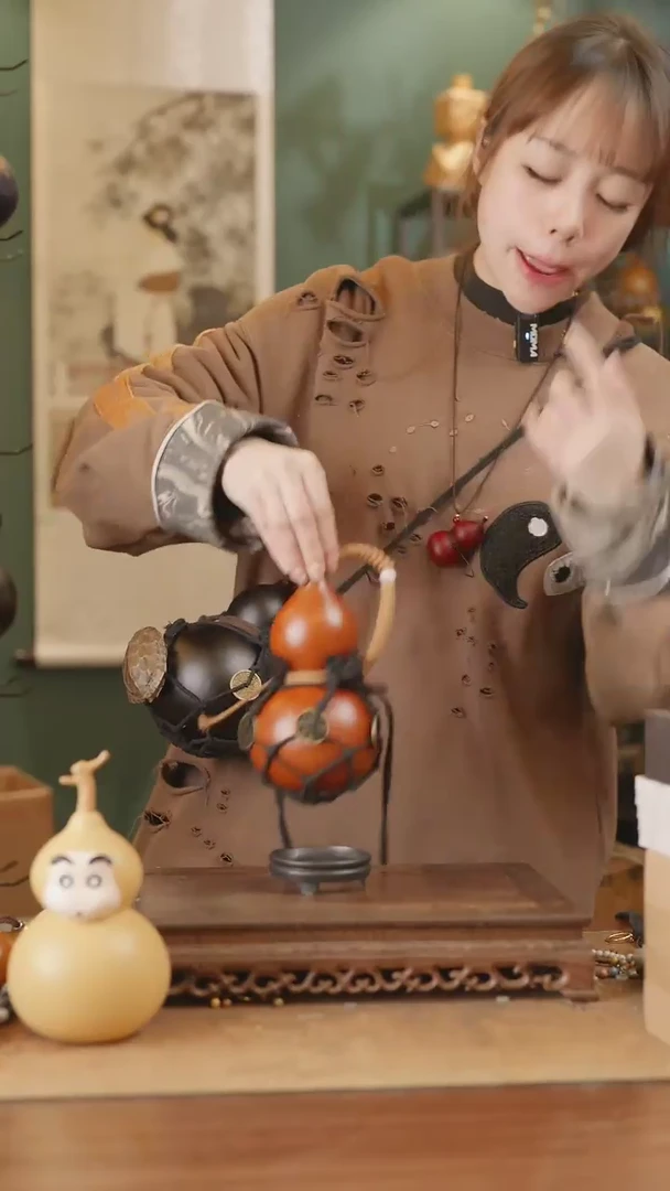 【闪购商品】327号精品天然大漆工艺防渗内胆酒葫芦~