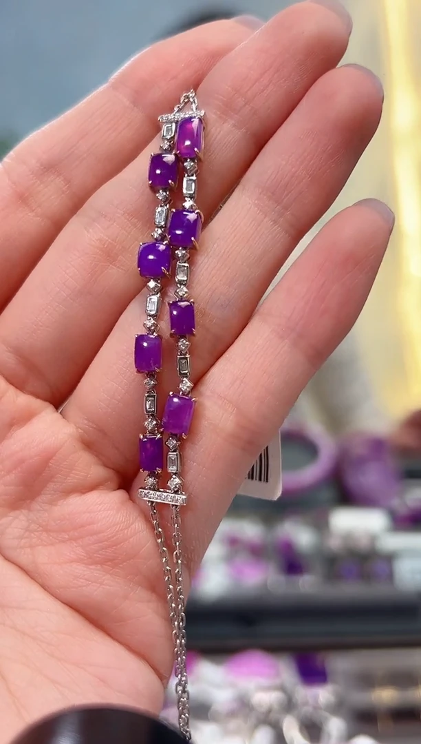 【闪购商品】苏纪石（舒俱来）手链18K金镶嵌1