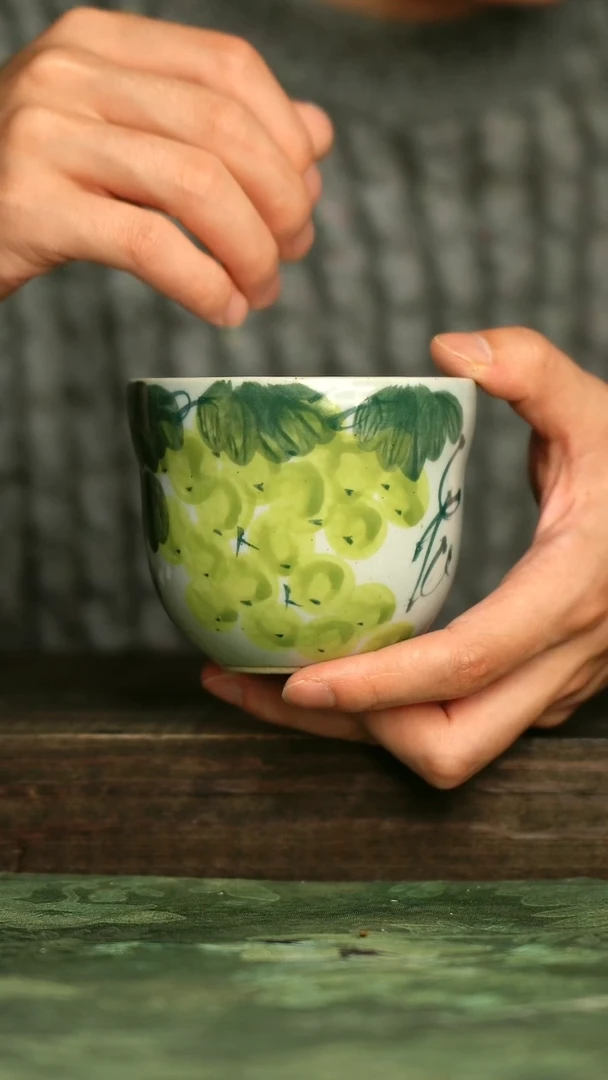 青诗集手工手绘瓷器