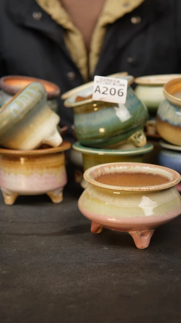 【闪购商品】瓷片206泥泥手工花盆