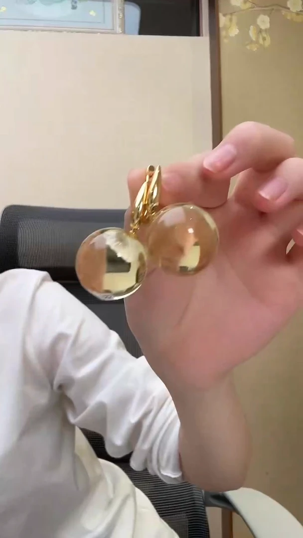 琥珀未镶嵌耳饰耳环