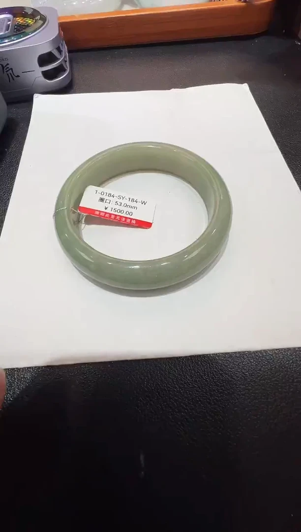 纯天然缅甸A货翡翠手镯53-54mm-184号