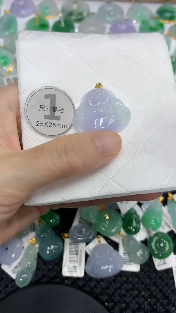 颈饰18K金镶嵌翡翠a货支持复检百元以上9元证书费自理