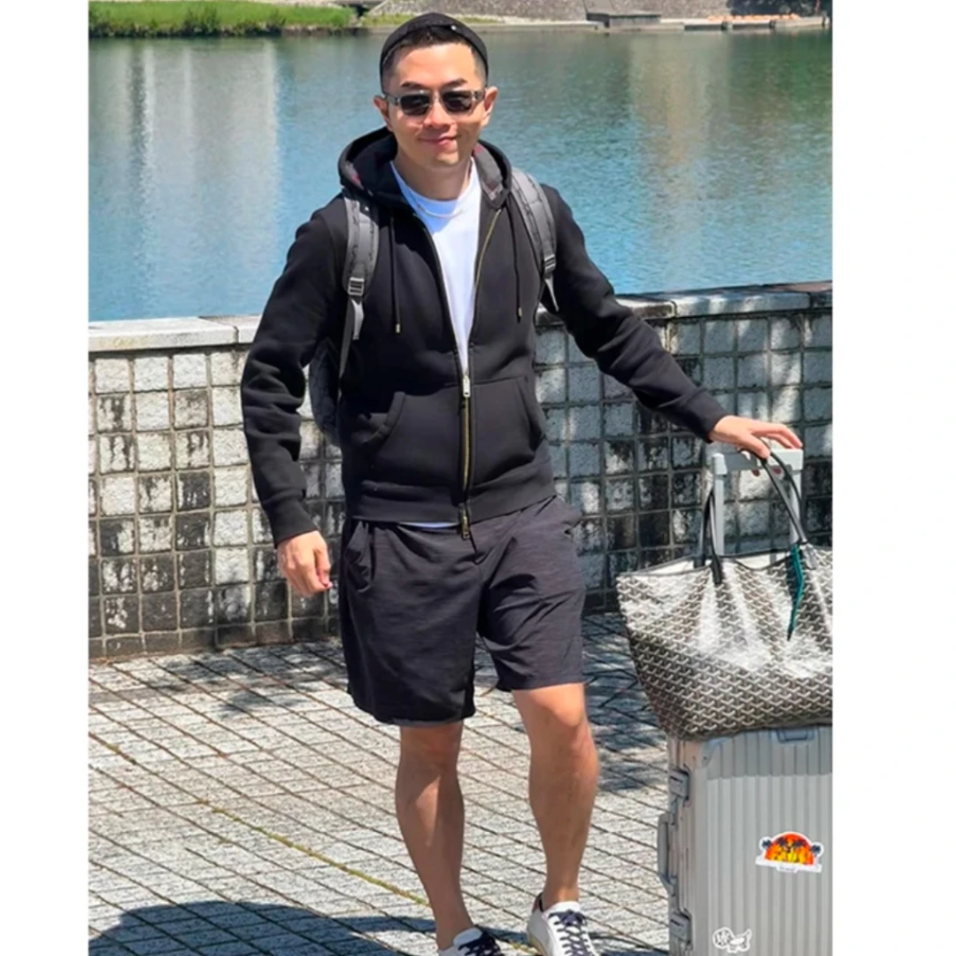 HB-2007 男士秋冬经典格纹连帽衫羊毛混纺运动卫衣休闲长袖外套