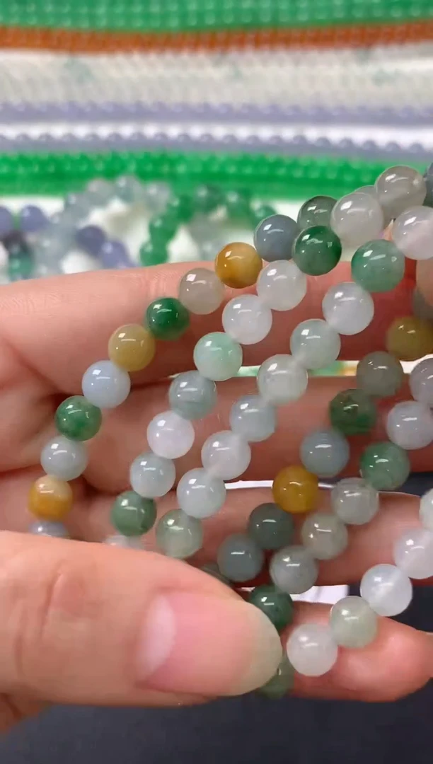 未镶嵌手串翡翠多样性发其一D541|99