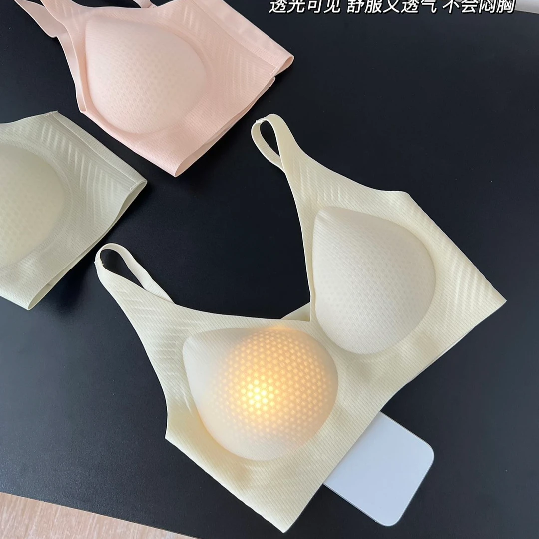 2025美背款夏季透气内衣无痕聚拢薄款防下垂运动女士学生上托A07