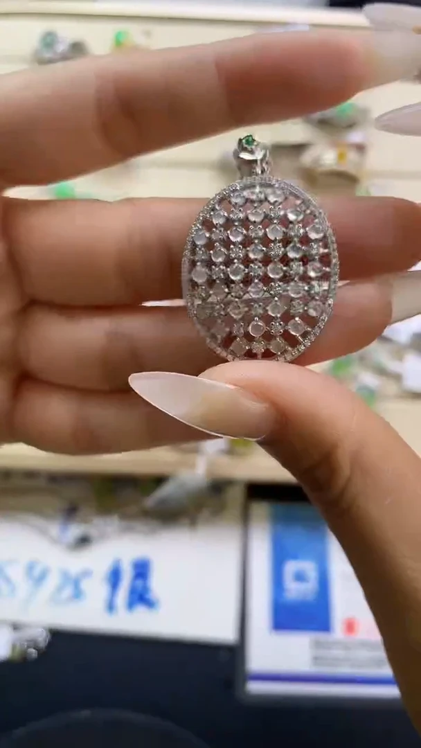 银S925镶嵌戒指翡翠翡翠 蛋面 银S925镶嵌