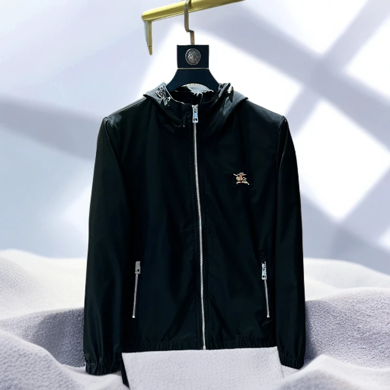 宾斯洛特时尚潮牌男士连帽夹克男春秋新款时尚百搭防风外套上衣潮