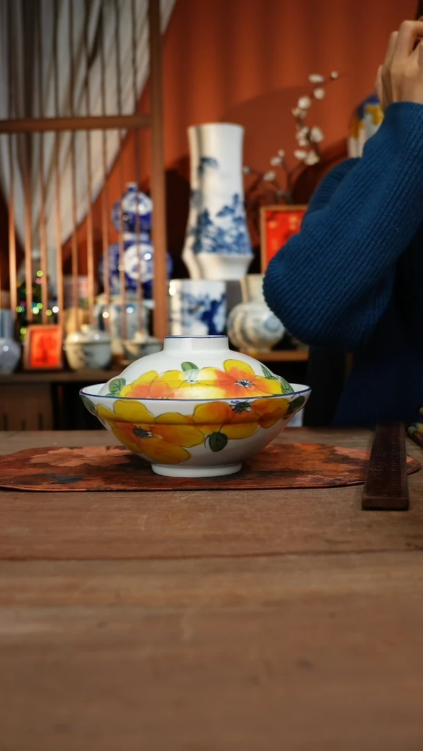 现代高温釉下彩手绘陶瓷餐具