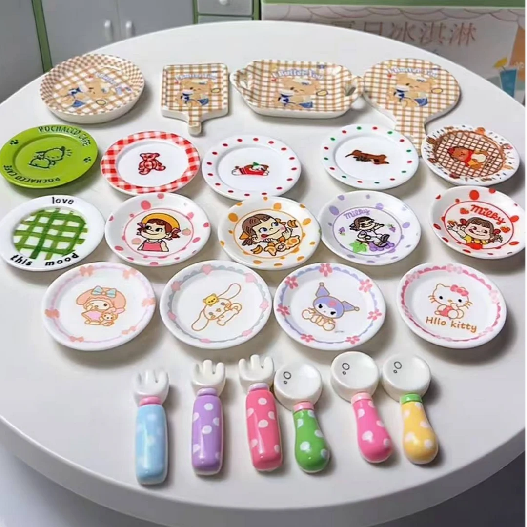 【盘子】过家家玩具家居摆件勺子盘子潮玩小摆件