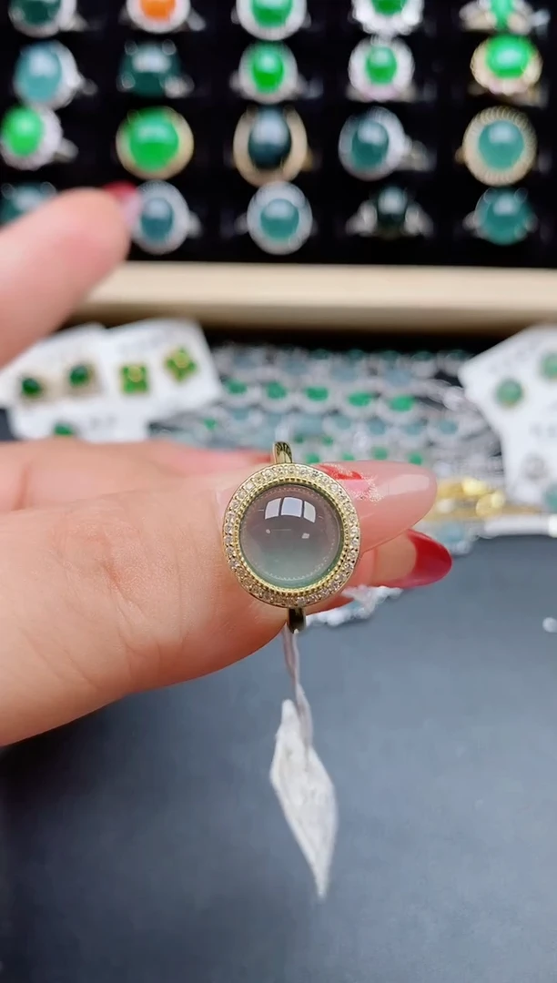 【闪购商品】翡翠戒指银S925镶嵌5080550