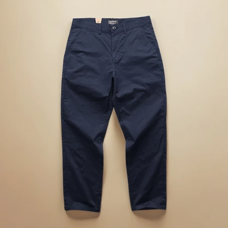 NYING秋季薄款休闲直筒裤透气弹力阔腿裤子男士美式时尚直角裤潮