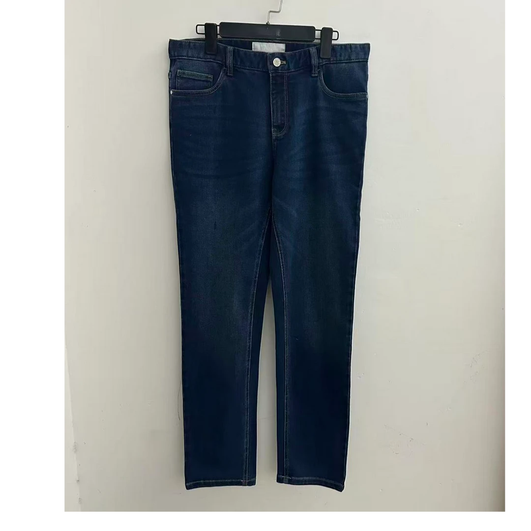 可男士秋冬季牛仔长裤合体版型蓝色