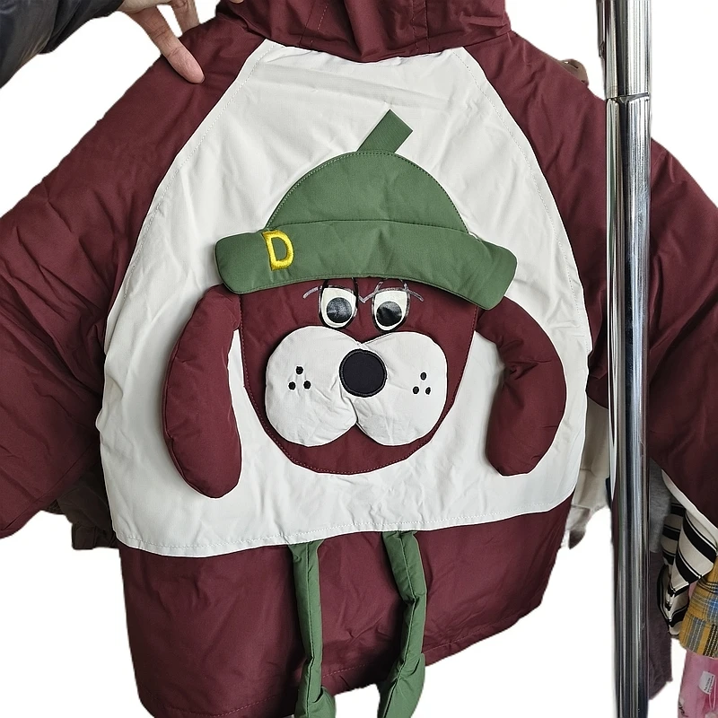 冬季新款洋气宝宝儿童小狗棉服